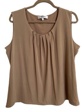 Jones Studio women’s ladies gold shimmer tank shell SZ X-Large XL